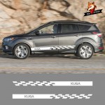 Car Accessories Car Decor Car Decals Wraps Body Stickers Vinyl Car Styling Side Stripes Skirt Sticker of KUGA for Ford